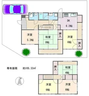 京都府京都市左京区上高野市川町【一戸建】の間取り