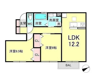 Piedmont比叡【1階】の間取り