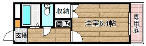 ハレー高槻Ⅱ【104号室】の間取り