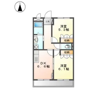 レインボーパレスII【2階】の間取り