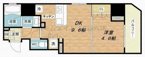 リーガル南船場Ⅲ【6階】の間取り
