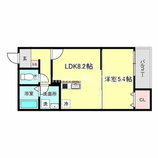 Mew Style Apartment【2階】の間取り
