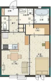 スタシオン神野【103号室】の間取り