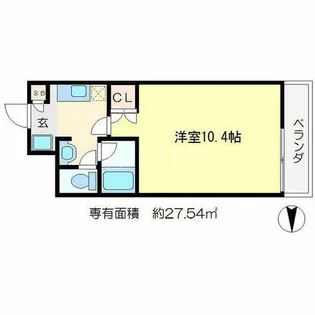 クラロ東大路【4階】の間取り