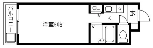 京都府京都市上京区下立売通千本東入田中町【マンション】の間取り