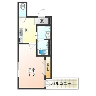 フジパレス我孫子前2番館【3階】の間取り