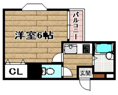 ぷりんせす八丁畷A棟【2階】の間取り