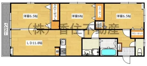 グランルーチェ参番館【204号室】の間取り