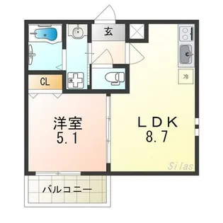 フジ丸高 東上野芝町【3階】の間取り