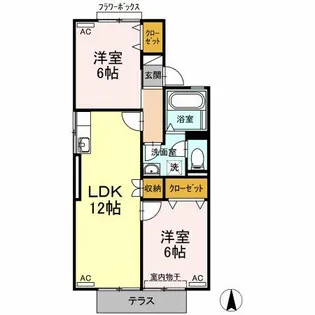 グリーンパーク井上 A棟【1階】の間取り