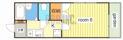 エフメゾン新在家【1F-6号室】の間取り