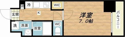 アドバンス大阪城アンジュ【13階】の間取り