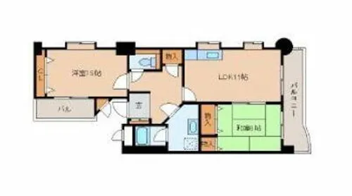 ガーデンパレスやひろ【703号室】の間取り