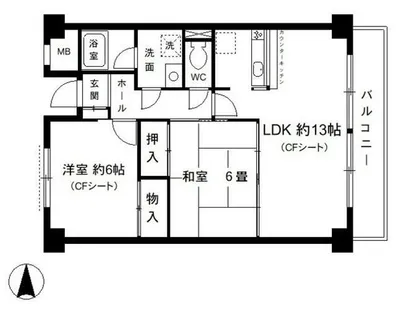 プリーマ北新【2階】の間取り