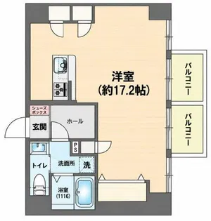 SERENiTE中津【6階】の間取り