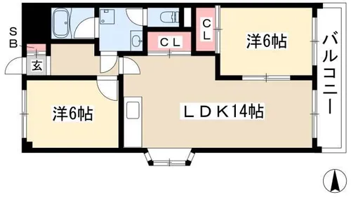 瑞和ビル【701号室】の間取り