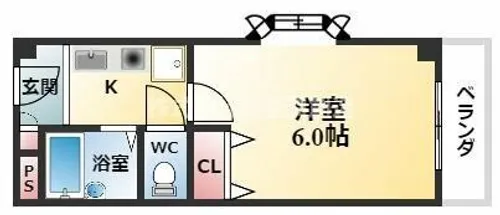大阪府豊中市城山町1丁目【マンション】の間取り