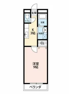 アンプルールリーブル K・Yヒルズ【101号室】の間取り