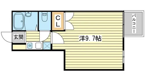 キャトルセゾン福崎【207号室】の間取り