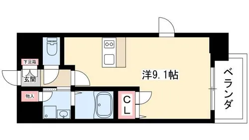 プレサンス名古屋STATIONビーフレックス【1206号室】の間取り