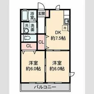 セドナスⅡ【101号室】の間取り