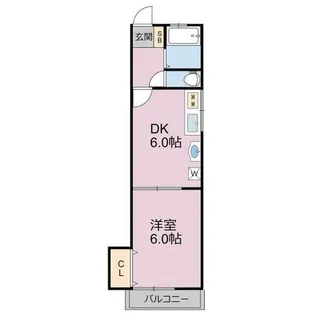 クラシエ春日原【102号室】の間取り
