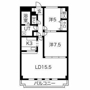 ルミナス山手【2階】の間取り