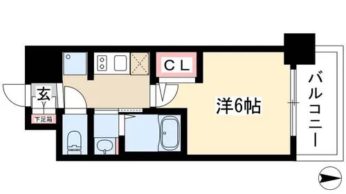 エステムコート名古屋ステーションクロス【3階】の間取り