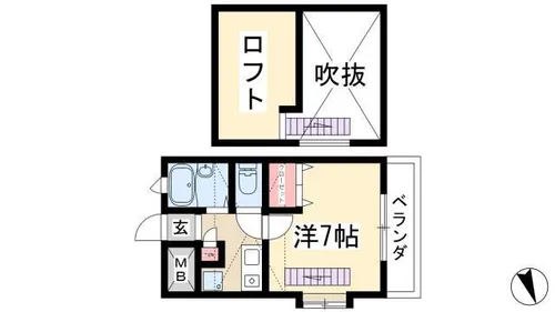 アーバンハイツ八事【7階】の間取り