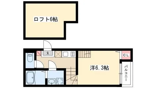 プランドール六番町【1階】の間取り