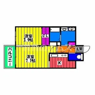 リアンレガーロ井尻駅前弐番館【3階】の間取り