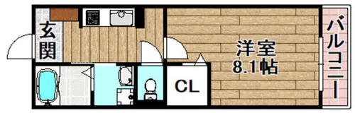 アイビーコート山崎【1階】の間取り