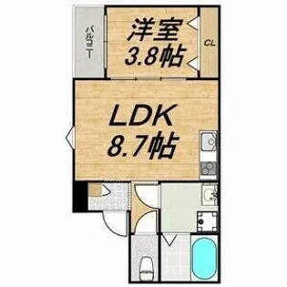 LECOCON五条川【3階】の間取り