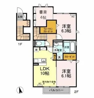 ウィル・ミズノC【2階】の間取り