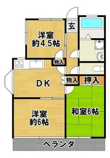 グランドコーポ西田Ⅰ号棟【301号室】の間取り