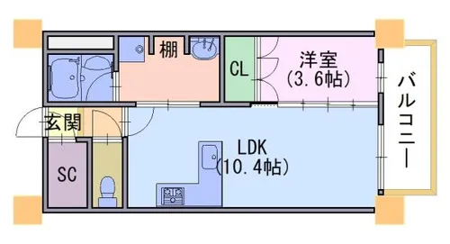 レーベン長岡天神CRESIST【9階】の間取り