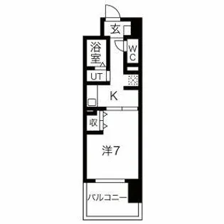 ラフォーレ久宝園【6階】の間取り