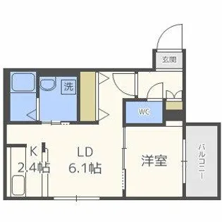 フェリーチェ麻生【4階】の間取り