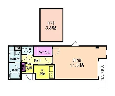 アルカディア【4階】の間取り