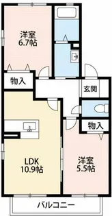 愛知県岡崎市大樹寺2丁目【アパート】の間取り
