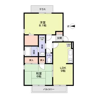 ニューリバーサイド八尾南D【2階】の間取り