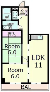 東洋マンション【3階】の間取り