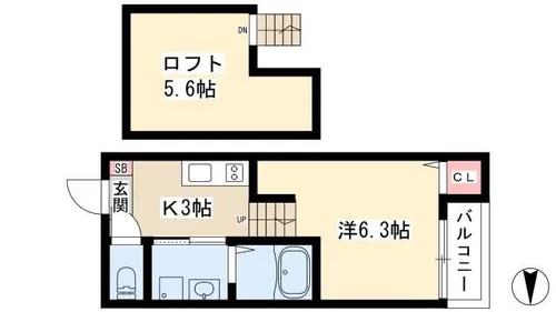 セーナ新道【102号室】の間取り