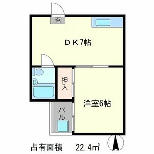 ユナイトハイツ【1階】の間取り