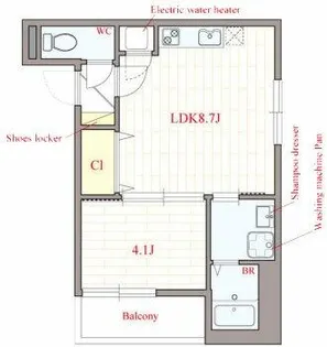 CASA ADVANCE Ⅲ【2階】の間取り