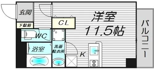ルフレ堺【7階】の間取り