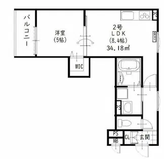 クリエオーレ吉田下島【3階】の間取り