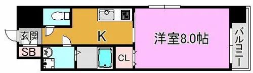 オリエンタル長田駅前【2階】の間取り