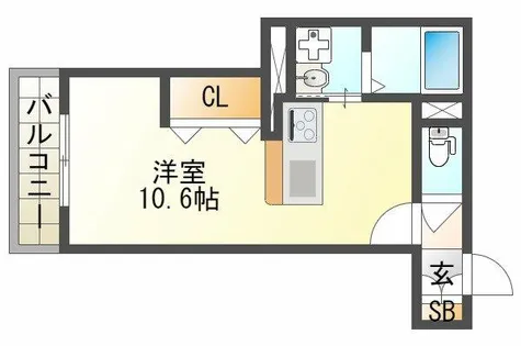 エスペランサ西新町【2階】の間取り