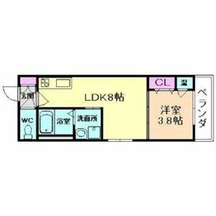 ルミエール弥刀【2階】の間取り
